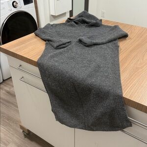 Cozy Gray Knit  long sweater with side slits